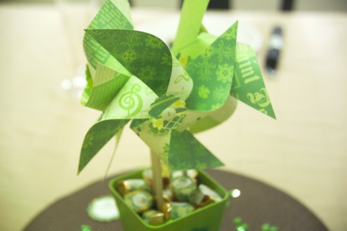 Small Pinwheel Centerpieces