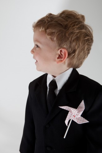 kids pinwheel boutonniere